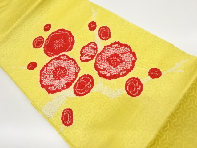 JAPANESE NAGOYA OBI / SHIBORI / UME